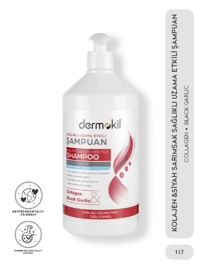 Dermokil Uzamta Etkili Şampuan 1000ml Collagen&Black Garlic