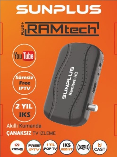 Sunplus Ramtech Hd Uydu Alıcısı Çanaksız Uydu Akıllı Kumanda 111052