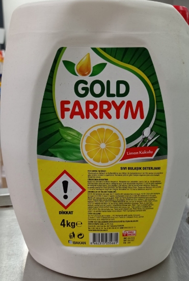 Gold Farrym Limon Kokulu Bulaşık Deterjanı 4kg