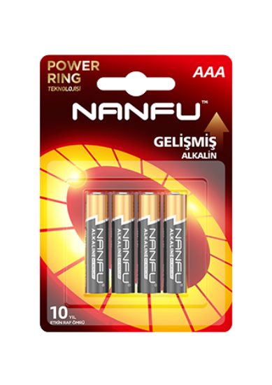 Nanfu İnce Pil AAA Lr03 1.5V Alkalin 4'lü Paket