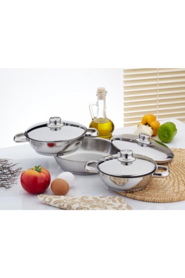 Gülsan Omlet Set 6 Parça (çelik Kapaklı)
