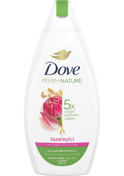 Dove Care By Nature Nemlendirici Duş Jeli Lotus Çiçeği & Pirinç Sütü Özü 450 ml
