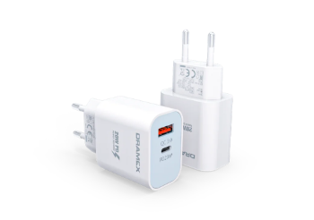 Dramex DPQ20B 20 W Şarj Adaptörü TYPE-C & USB