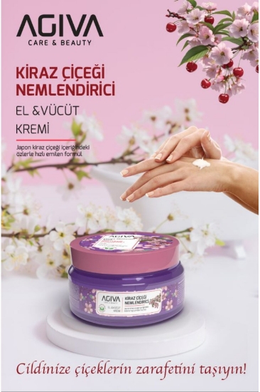 Agiva Kiraz Çiçeği Nemlendiricili El ve Vücut Kremi 300 ml
