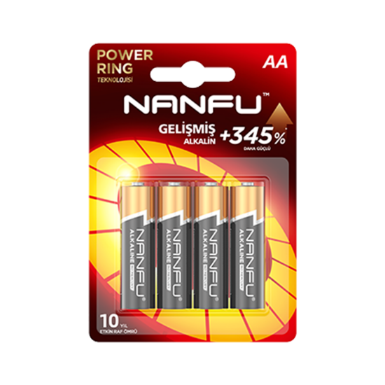 Nanfu Kalem Pil AA Lr6 1.5V Alkalin 4'lü Paket