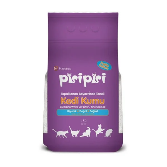 Pisipisi Eczacıbaşı Kedi Kumu İnce Pudralı 5 Kg