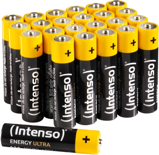 Intenso Energy Ultra AAA Micro LR03 alkali pil, 24'lü kutu, sarı-siyah