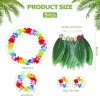 HiMarry Yetişkin Hawaii Kostüm Seti - Yaprak Etek & Hawaii Set - 5 Parça