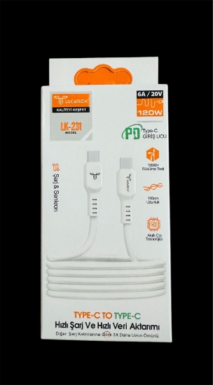 Lucatech LK-231 Type-C to Type-C Hızlı Şarj Kablosu 6A