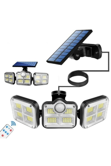 HiMarry Kumandalı Solar Güneş Enerjili 122 Ledli Hareket Sensörlü Bahçe Aydınlatma