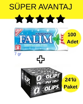 Falım (7gr x 5) x 20 - Olips (28gr x 24) Avantajlı Işıl Nane Sakı