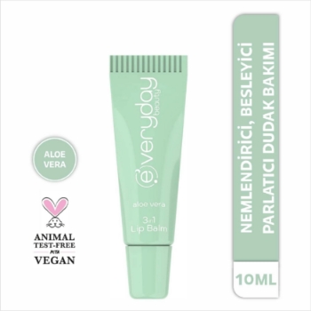 Everyday Beauty 3 Etkili Dudak Bakım Lip Balmı Aloe Vera 10 ml