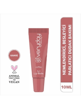 Everyday Beauty 3 Etkili Dudak Bakım Lip Balmı Kahve 10 ml