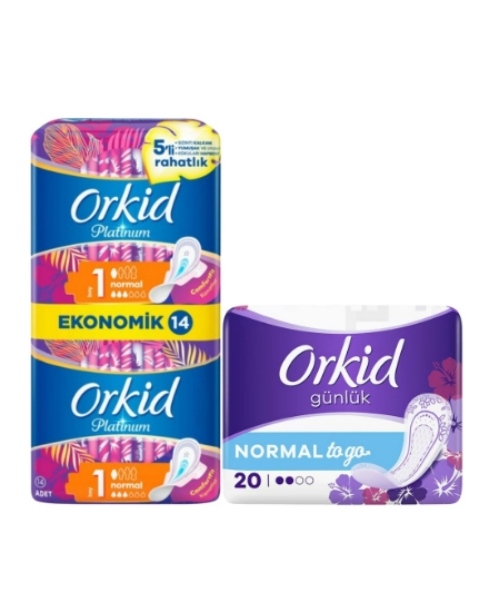 Orkid Platinum Eko Normal 14 Adet + Günlük Ped 20'li