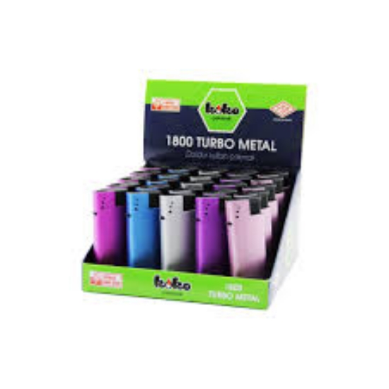 Koko 1800 Turbo Metal Çakmak 25'li