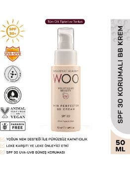 WOO Skin Expert Academy Skin Perfector Ton Eşitleyici ve SPF 30 UVA-UVB Güneş Korumalı BB Yüz Kremi 50ml
