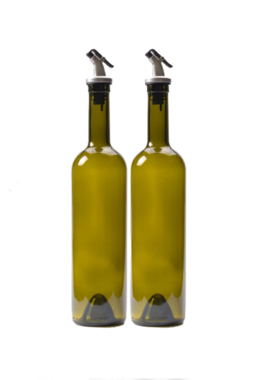 HiMarry 6 adet koyu camlı yağ sişesi tıpalı 750 ml