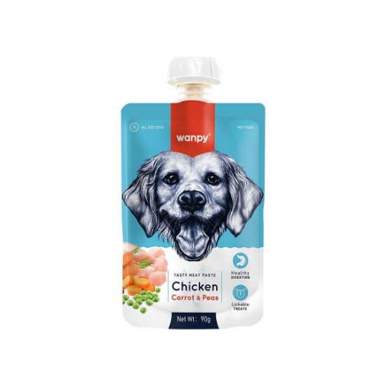 Wanpy Taze Tavuklu&Havuçlu Köpek Et Ezmesi 90 gr x 10 Adet