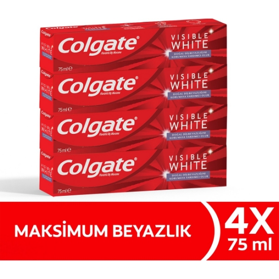 Visible White Maksimum Beyazlık Diş Macunu 75 ml x 4 Adet
