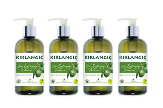 KIRLANGIÇ 400 ML ZEYTİNYAĞLI VEGAN SIVI SABUN * 4 ADET
