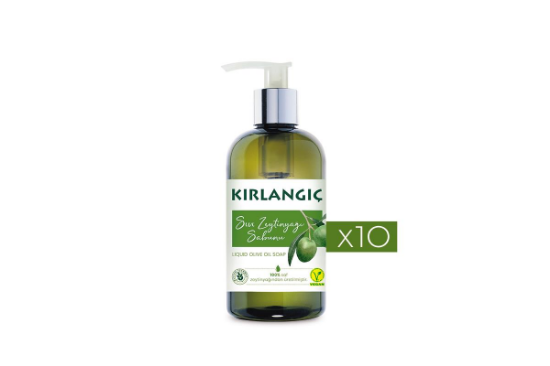 KIRLANGIÇ 400 ML ZEYTİNYAĞLI VEGAN SIVI SABUN * 10 ADET