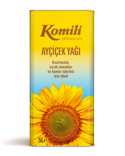 Komili Ayçiçek Yağı 5 Lt Teneke