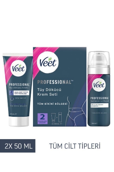 Veet Professional Bikini Bölgesi Tüy Dökücü Krem Seti 50Ml+50ml 