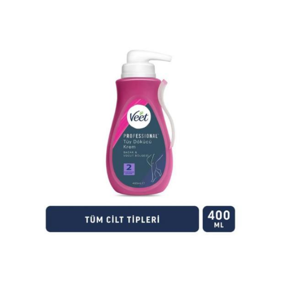 Veet Tüy Dökücü Krem Bacak ve Vucüt Bölgesi Professional Tüm Ciltler İçin 400 ml