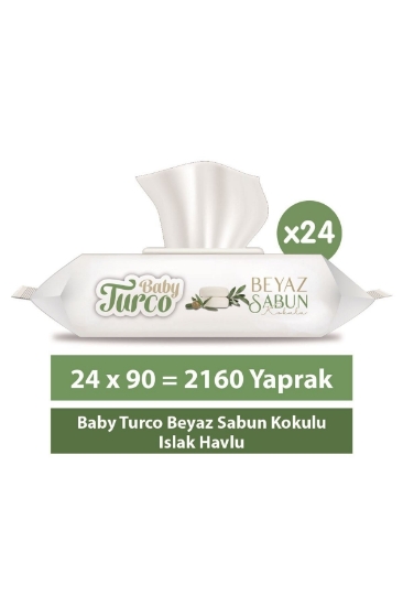 Baby Turco Beyaz Sabun Kokulu Islak Havlu 24x90
