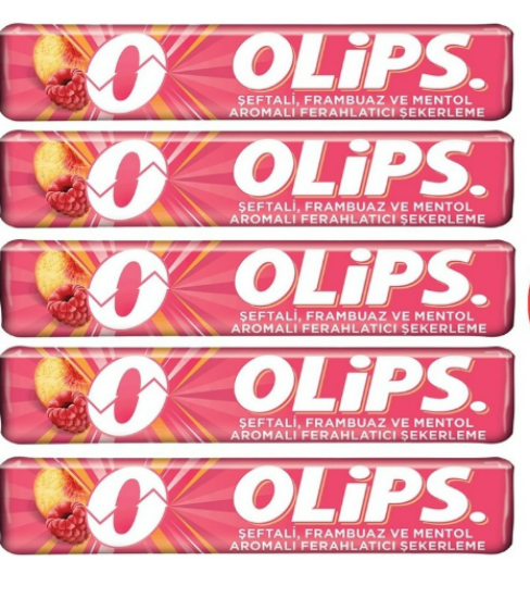 Olips Şekerleme 28 gr 24'lü Paket Şeftali Frambuaz  Aromalı