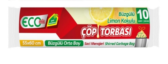 Ecomi̇x Çöp Torbasi Büzgülü Büyük Li̇mon 10 lu 25 Adet