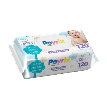 Poyrix 120'li Ultra Soft Bebek Islak Mendil