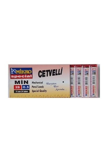 Mikro M-750 75 mm Cetvelli Kurşun Kalem Ucu 0.5 mm 24'Adet