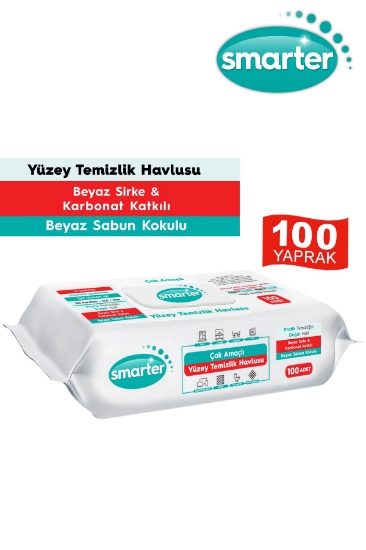 Smarter Yüzey Temizlik Havlusu Bezi Beyaz Sabun Kokulu ve Karbonat Katkılı