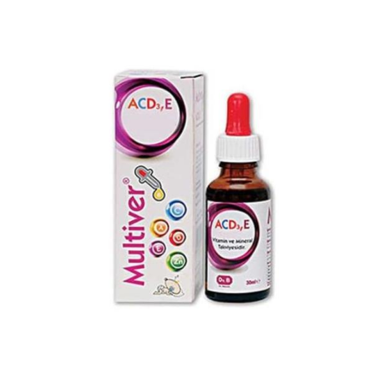 Multiver ACD3, E Vitamin ve Minarel Takviyesi 30 ml