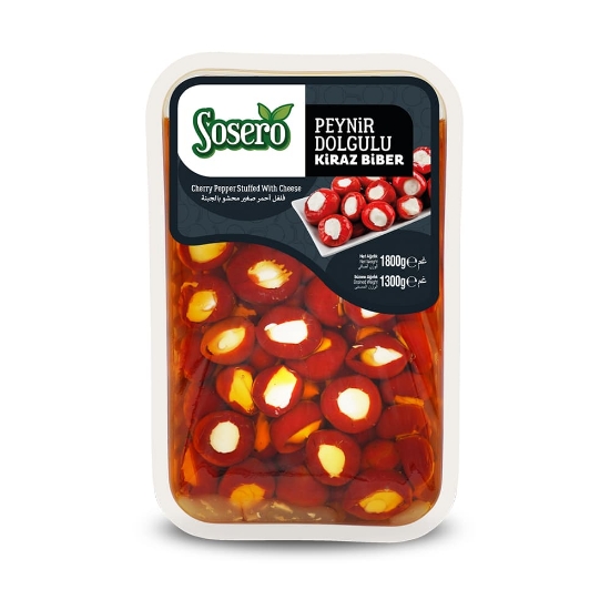 Sosero Peynir Dolgulu Kiraz Biber 1300 gr