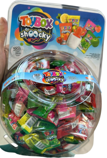 Toybox Ekşi Dolgulu Sakız 4 gr Karışık Aromalı 220 Adet