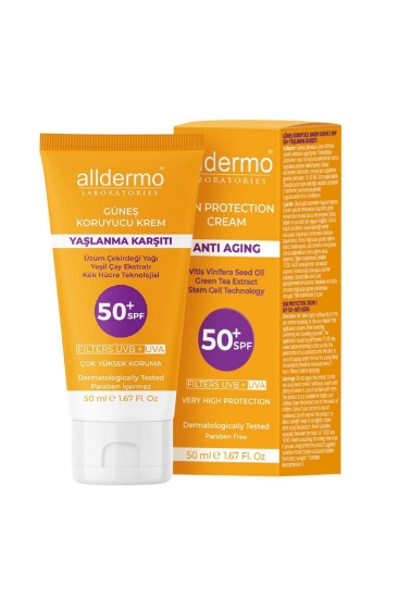 Alldermo Spf 50+ Yaşlanma Karşıtı Güneş Krem 50 ml