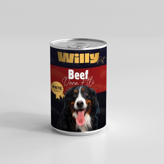 Willy Pate Biftekli Yetişkin Konserve Köpek Maması 400 gr