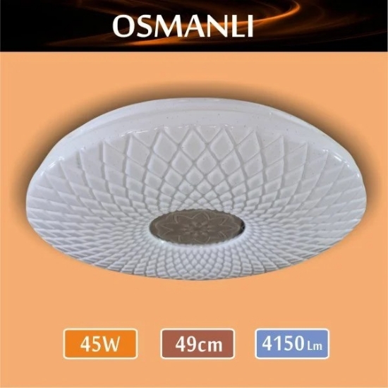 Erbay Sıva Üstü Led Panel Yuvarlak 45 Watt-Osmanlı Desenli-Beyaz-Günışığı