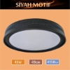 Erbay Sıva Üstü Led Panel Yuvarlak 45 Watt-Siyah Motif Desenli-Beyaz-Günışığı