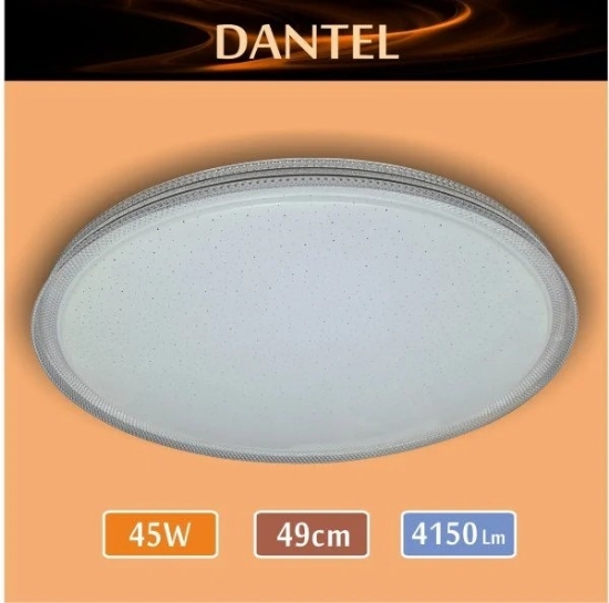 Erbay Sıva Üstü Led Panel Yuvarlak 45 Watt-Dantel Desenli-Beyaz-Günışığı
