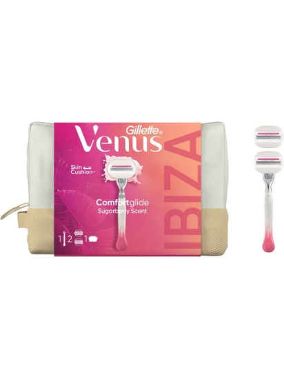 Gillette Venus Comfortglide Sugarberry + 2 Adet Yedek Başlık + Çanta