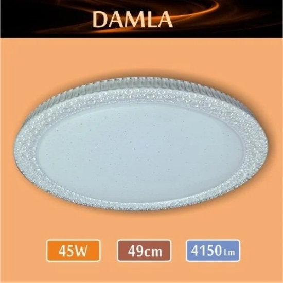 Erbay Sıva Üstü Led Panel Yuvarlak 45 Watt-Damla Desenli-Beyaz-Günışığı