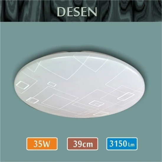 Erbay Sıva Üstü Led Panel Yuvarlak 35 Watt-Desen Desenli-Beyaz-Günışığı