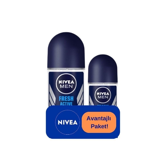 Nivea Erkek Roll-On Fresh Active 50 ml + Roll-On 25 ml