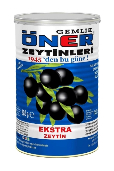 Öner Siyah Zeytin Extra 800gr