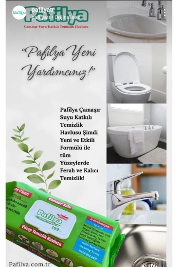 Pafilya Yüzey Temizlik Havlusu 102'li Çamaşır Sulu