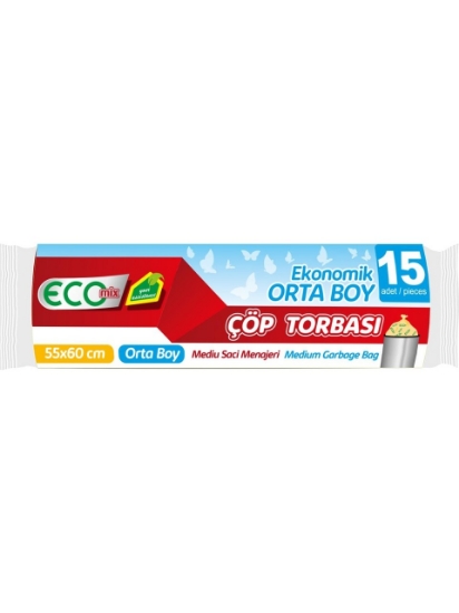 Ecomix Çöp Torbası Eko Orta Boy 15'li