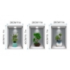 DİYARI FIRSAT 3D Çiçek Vazo Duvar Sticker 3 lü Set GRİ Fon